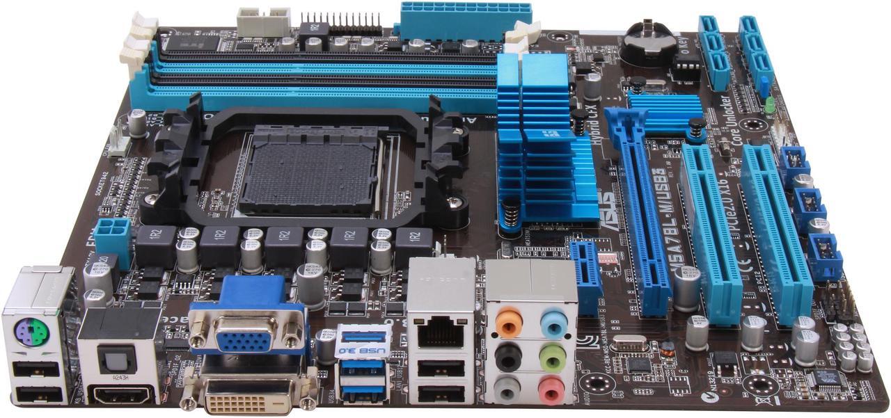 Alt view image 3 of 5 - ASUS M5A78L-M/USB3 AM3+ AMD 760G + SB710 USB 3.0 HDMI uATX AMD Motherboard
