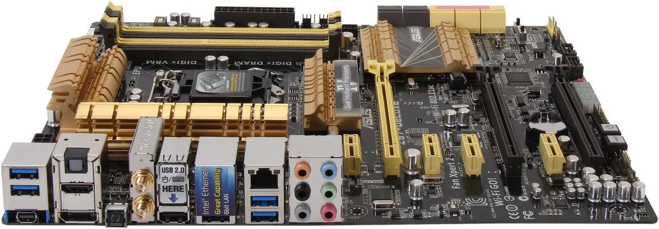 Alt view image 2 of 5 - ASUS Z87-DELUXE LGA 1150 Intel Z87 HDMI USB 3.0 ATX Intel Motherboard