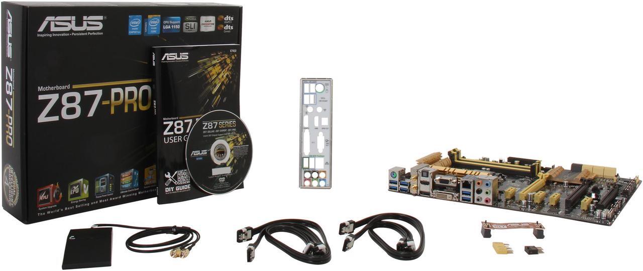 Alt view image 5 of 5 - ASUS Z87-PRO LGA 1150 Intel Z87 HDMI SATA 6Gb/s USB 3.0 ATX Intel Motherboard
