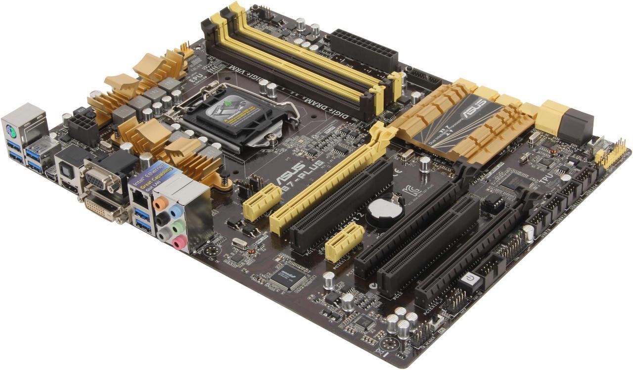 Main image of ASUS Z87-PLUS LGA 1150 Intel Z87 HDMI SATA 6Gb/s USB 3.0 ATX Intel Motherboard