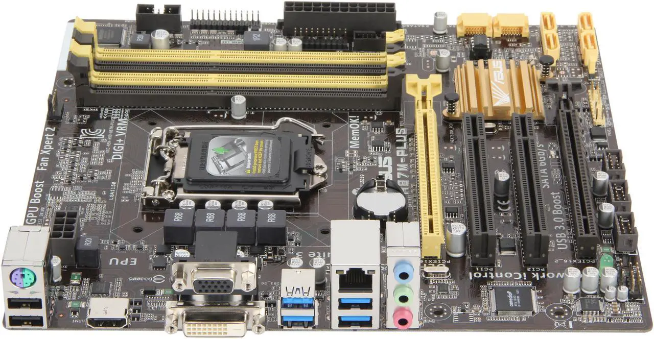 Alt view image 2 of 4 - ASUS H87M-PLUS/CSM LGA 1150 Intel H87 HDMI USB 3.0 Micro ATX Intel Motherboard