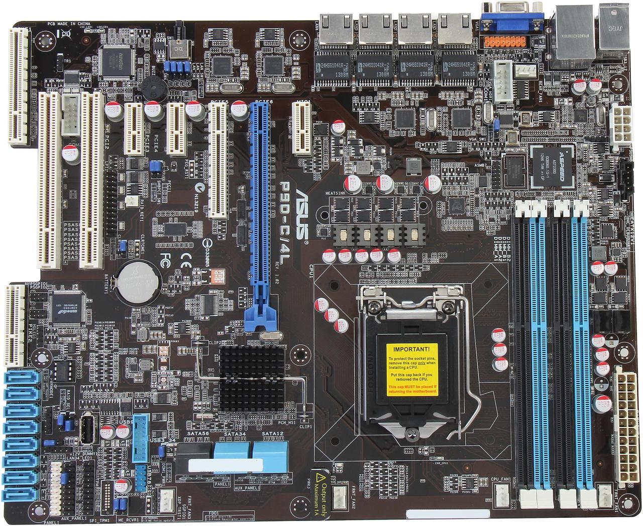 Alt view image 4 of 5 - ASUS P9D-C/4L ATX Server Motherboard LGA 1150 DDR3 1600 / 1333