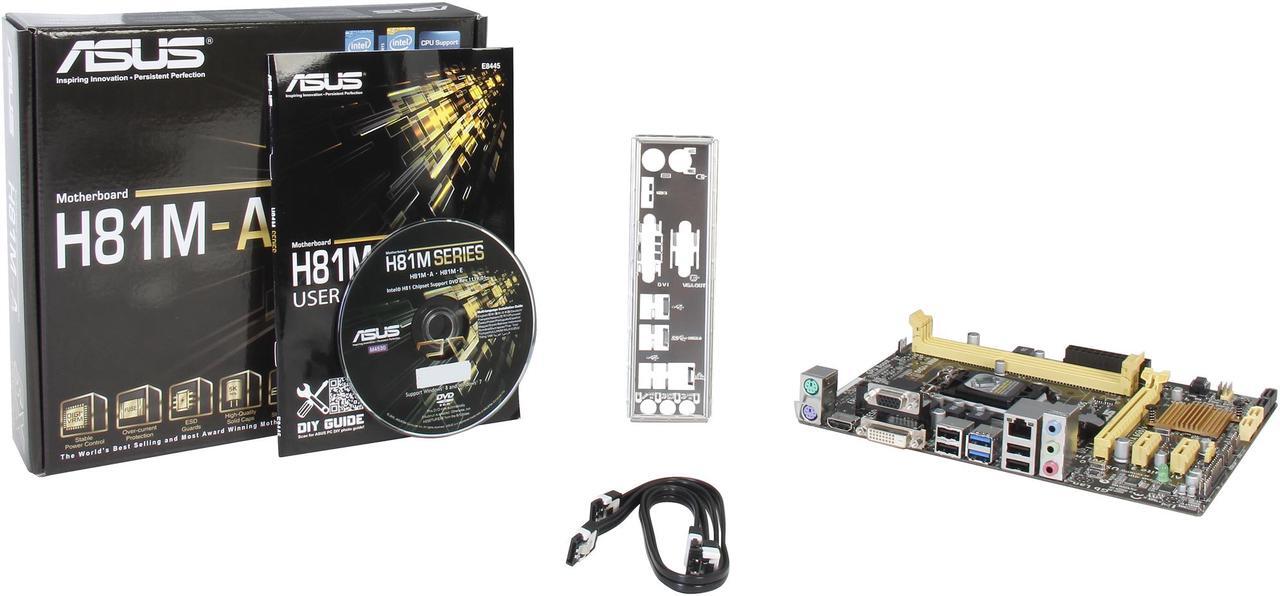 Alt view image 6 of 5 - ASUS H81M-A LGA 1150 Intel H81 HDMI SATA 6Gb/s USB 3.0 Micro ATX Intel Motherboard