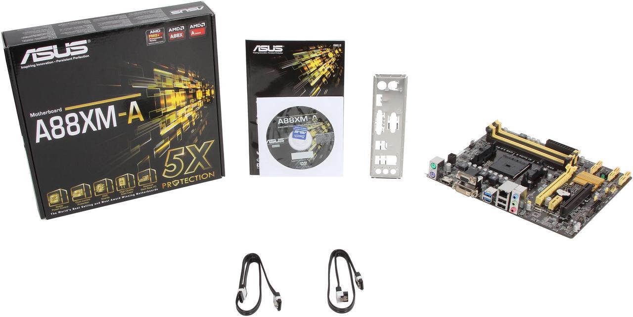 Alt view image 6 of 5 - ASUS A88XM-A FM2+ AMD A88X (Bolton D4) SATA 6Gb/s USB 3.0 HDMI Micro ATX AMD Motherboard with UEFI BIOS