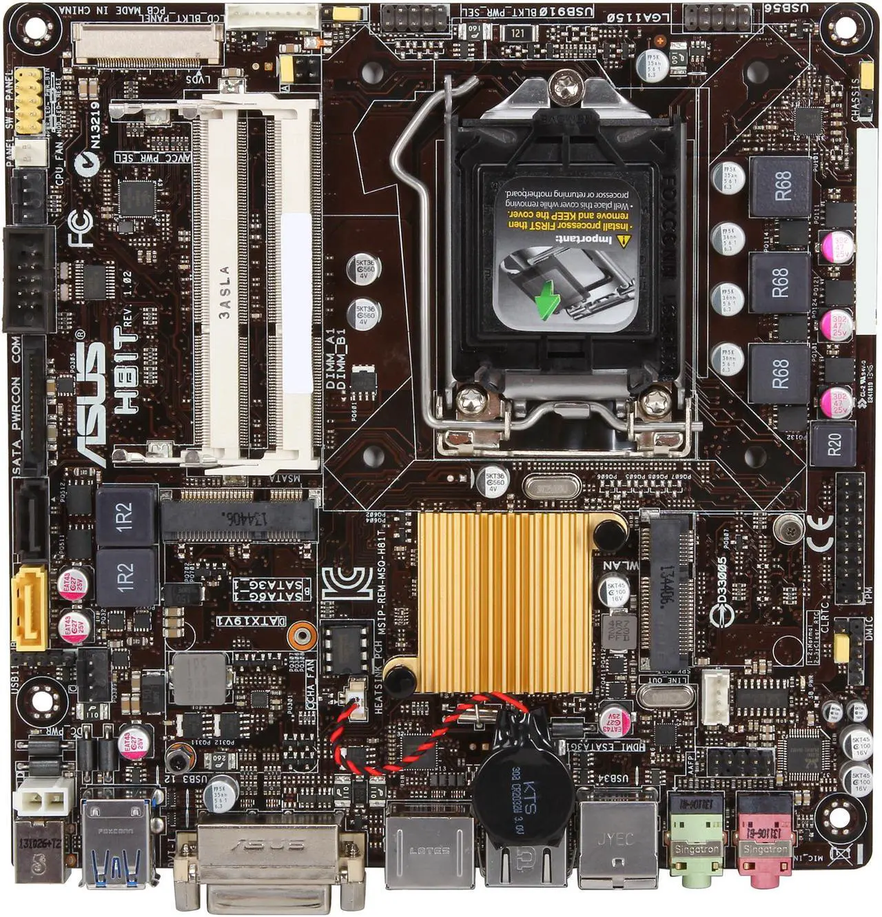Alt view image 4 of 5 - ASUS H81T/CSM LGA 1150 Intel H81 HDMI USB 3.0 Thin Mini-ITX Intel Motherboard