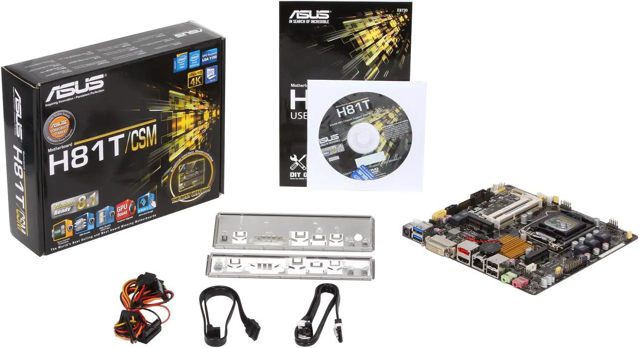 Alt view image 6 of 5 - ASUS H81T/CSM LGA 1150 Intel H81 HDMI USB 3.0 Thin Mini-ITX Intel Motherboard