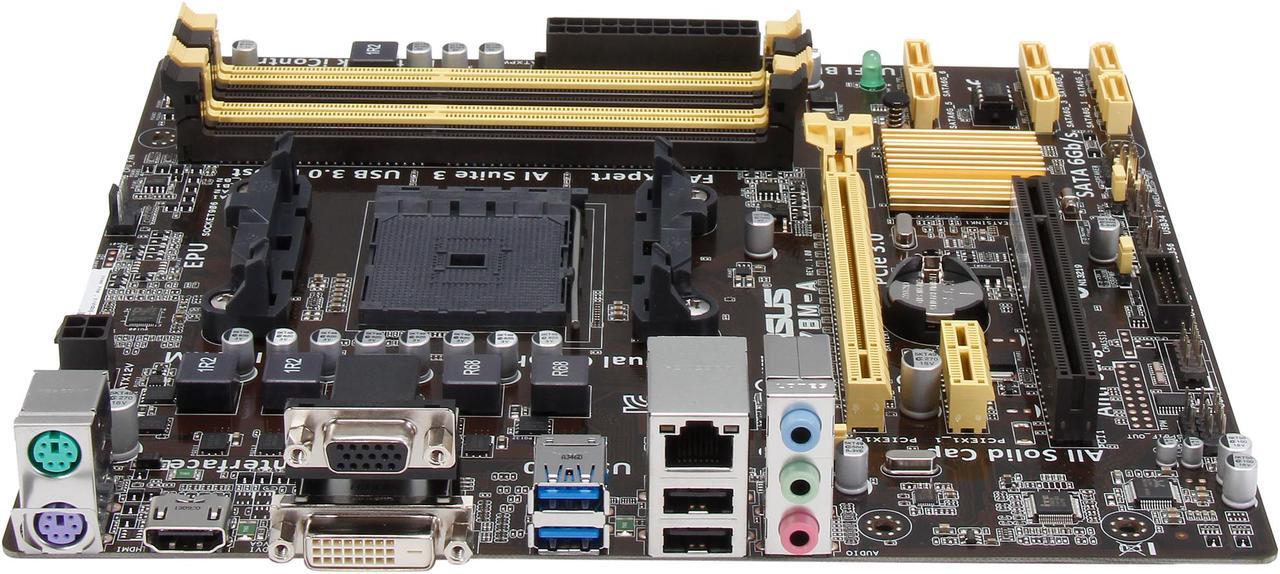 Alt view image 2 of 5 - ASUS A78M-A FM2+ AMD A78 (Bolton D3) USB 3.0 HDMI Micro ATX AMD Motherboard