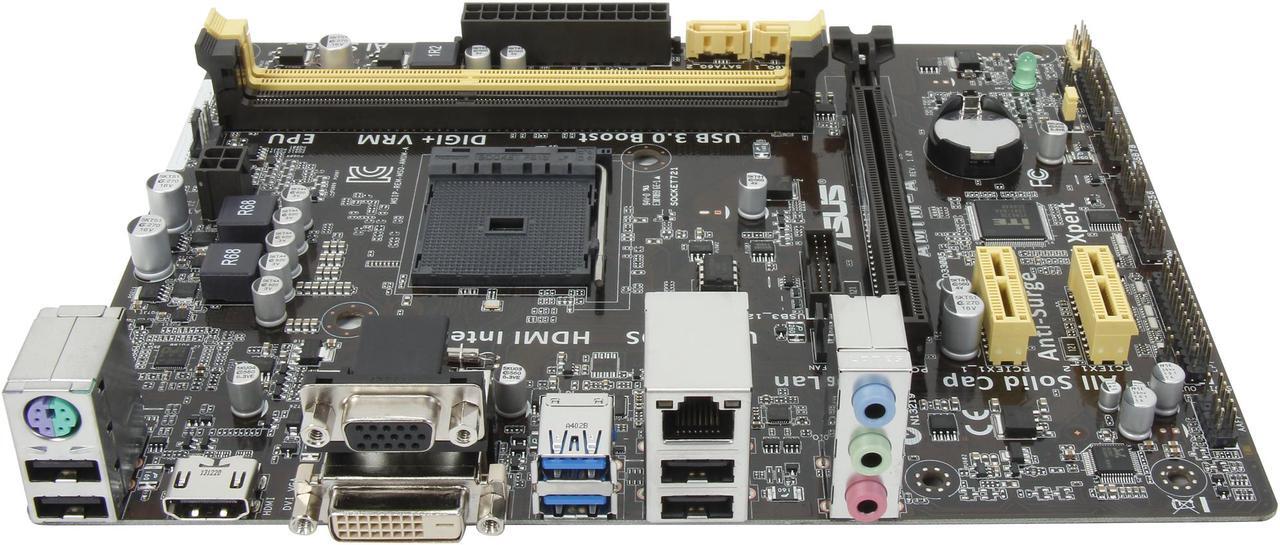 Alt view image 3 of 5 - ASUS AM1M-A AM1 SATA 6Gb/s USB 3.0 HDMI Micro ATX AMD Motherboard