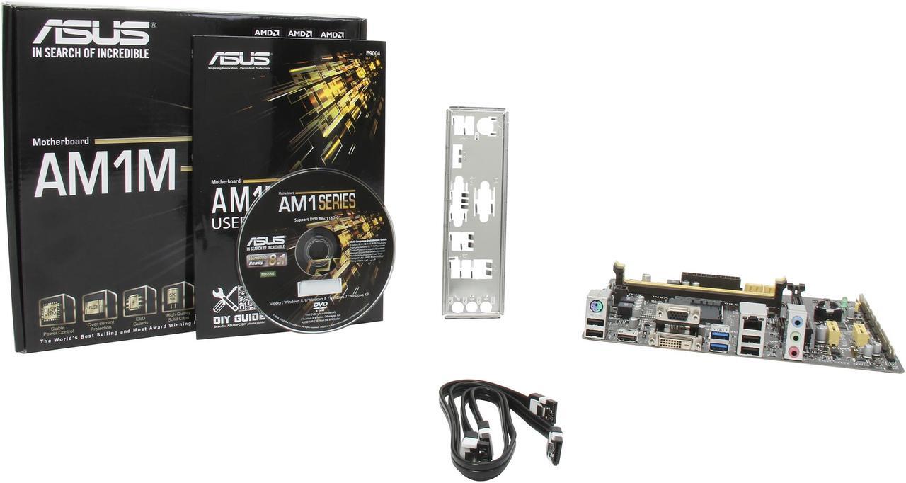 Alt view image 6 of 5 - ASUS AM1M-A AM1 SATA 6Gb/s USB 3.0 HDMI Micro ATX AMD Motherboard