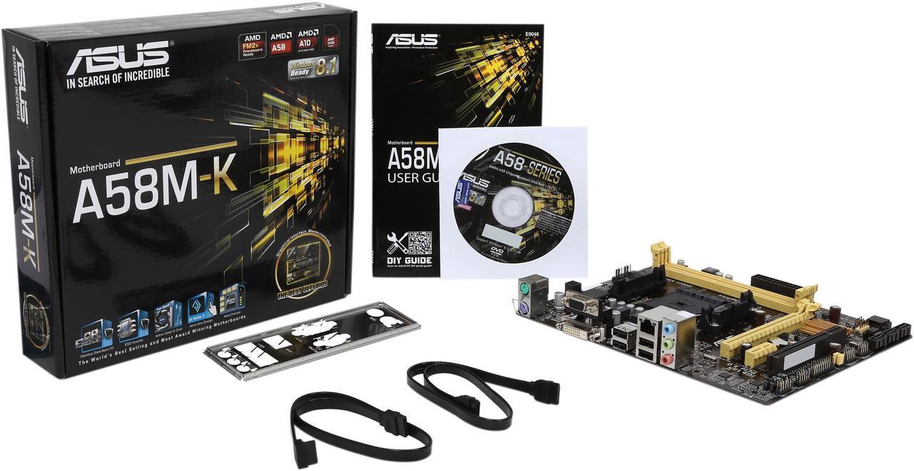 Alt view image 5 of 5 - ASUS A58M-K FM2+ AMD A58 (Bolton D2) Micro ATX AMD Motherboard
