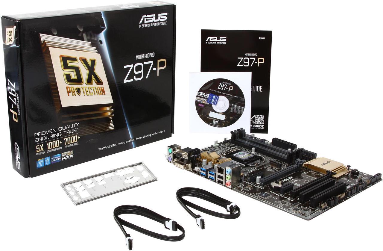Alt view image 5 of 5 - ASUS Z97-P LGA 1150 Intel Z97 HDMI SATA 6Gb/s USB 3.0 ATX Intel Motherboard