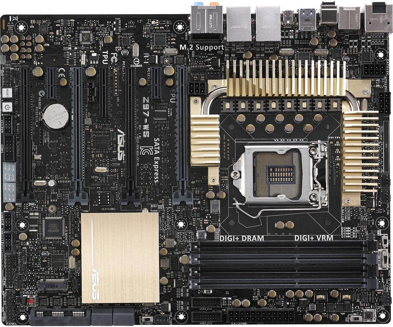 ASUS Z97-WS LGA 1150 Intel Z97 HDMI SATA 6Gb/s USB 3.0 ATX Intel Motherboard