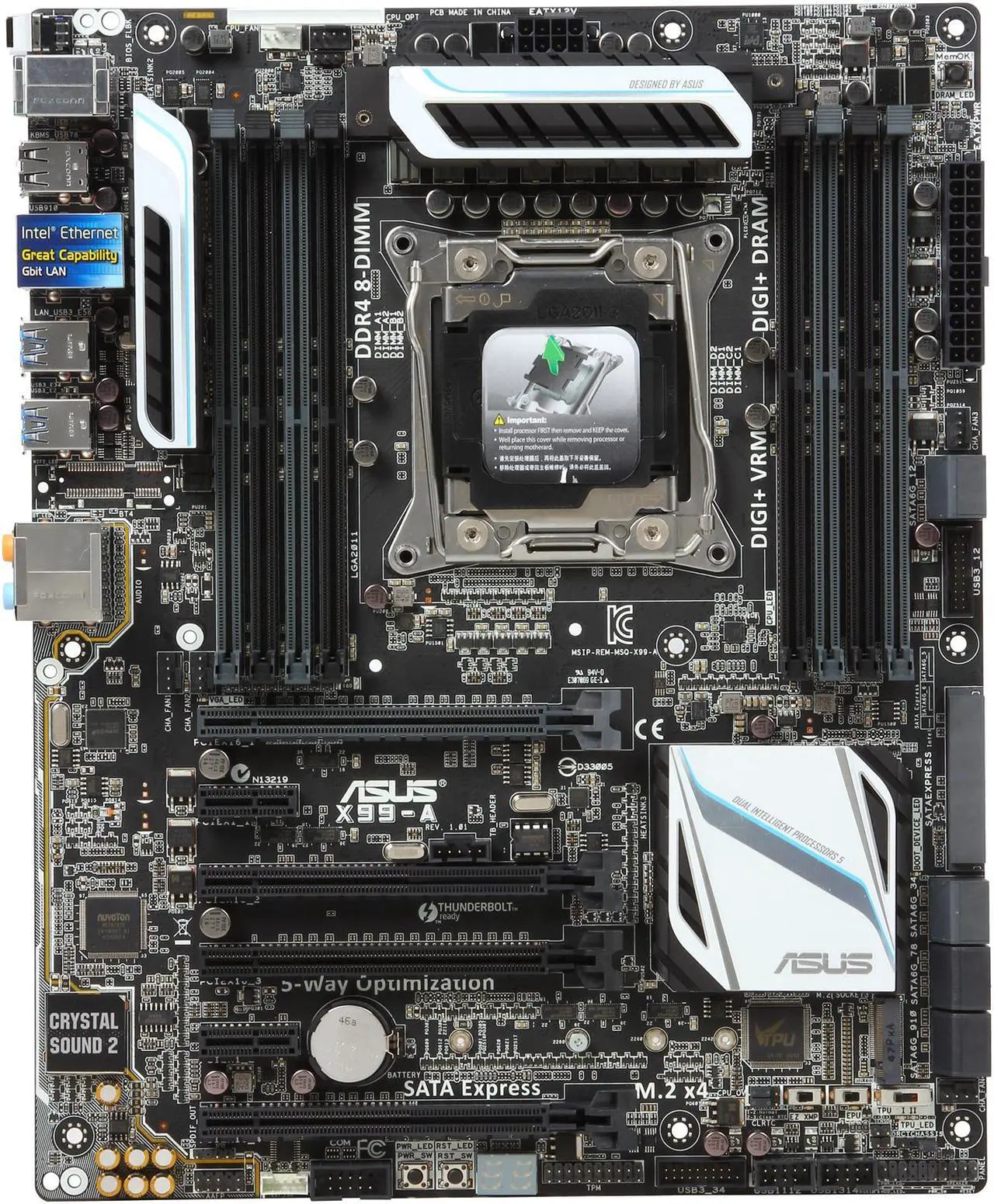 Alt view image 4 of 5 - ASUS X99-A LGA 2011-v3 Intel X99 USB 3.0 ATX Intel Motherboard