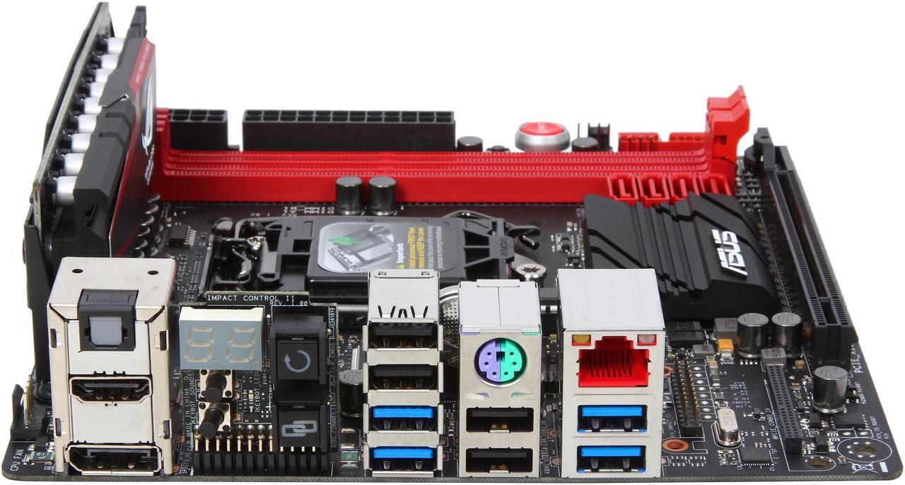 Alt view image 2 of 5 - ASUS ROG MAXIMUS VII IMPACT LGA 1150 Intel Z97 HDMI SATA 6Gb/s USB 3.0 Mini ITX Intel Gaming Motherboard