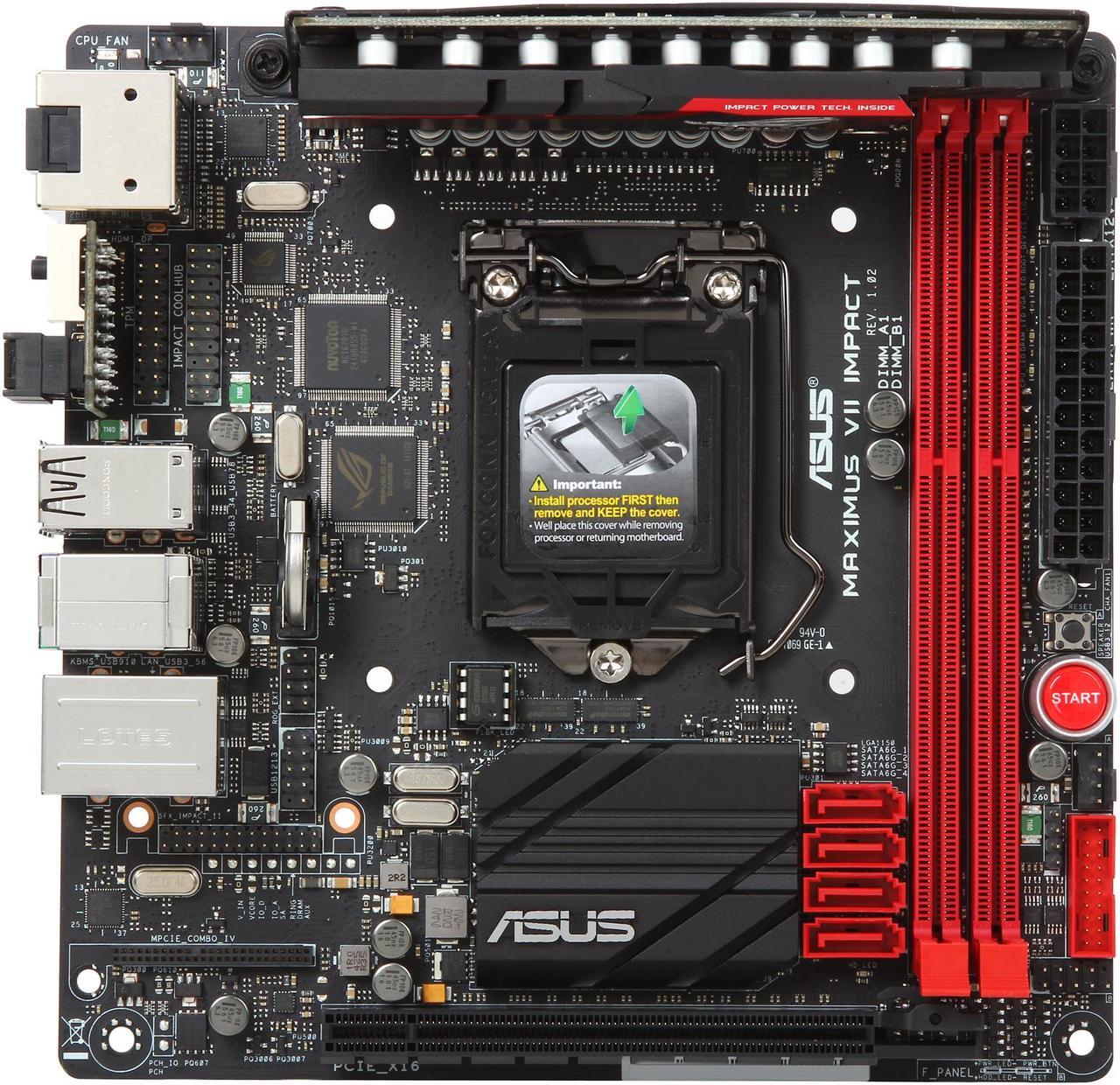 Alt view image 3 of 5 - ASUS ROG MAXIMUS VII IMPACT LGA 1150 Intel Z97 HDMI SATA 6Gb/s USB 3.0 Mini ITX Intel Gaming Motherboard