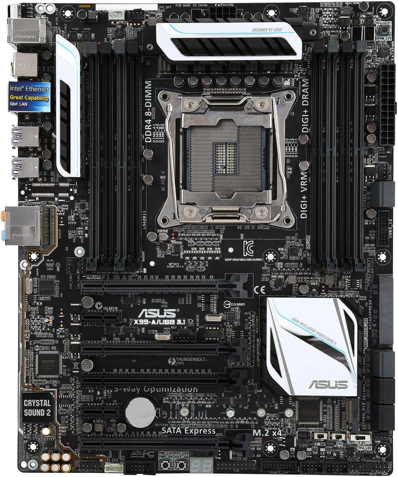 Alt view image 4 of 5 - ASUS X99-A/USB 3.1 LGA 2011-v3 Intel X99 USB 3.1 USB 3.0 ATX Intel Motherboard