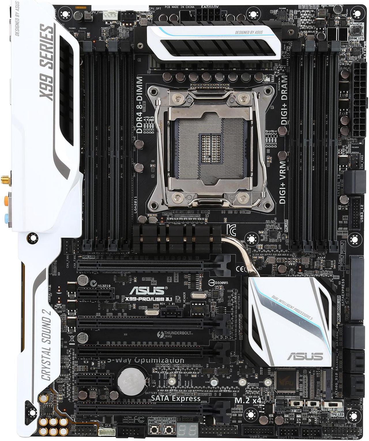 Alt view image 4 of 5 - ASUS X99-PRO/USB 3.1 LGA 2011-v3 Intel X99 USB 3.1 ATX Intel Motherboard