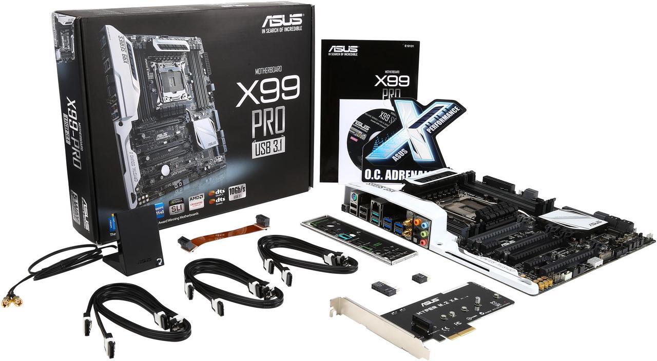 Alt view image 6 of 5 - ASUS X99-PRO/USB 3.1 LGA 2011-v3 Intel X99 USB 3.1 ATX Intel Motherboard