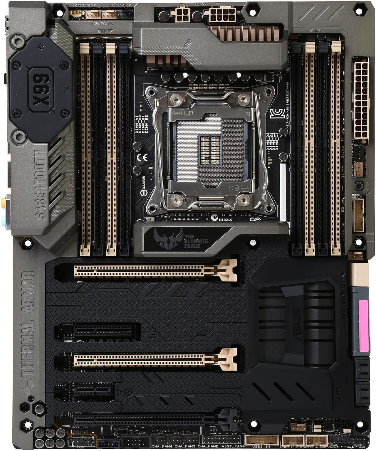 Alt view image 4 of 5 - ASUS TUF SABERTOOTH X99 LGA 2011-v3 Intel X99 USB 3.1 USB 3.0 ATX Intel Motherboard