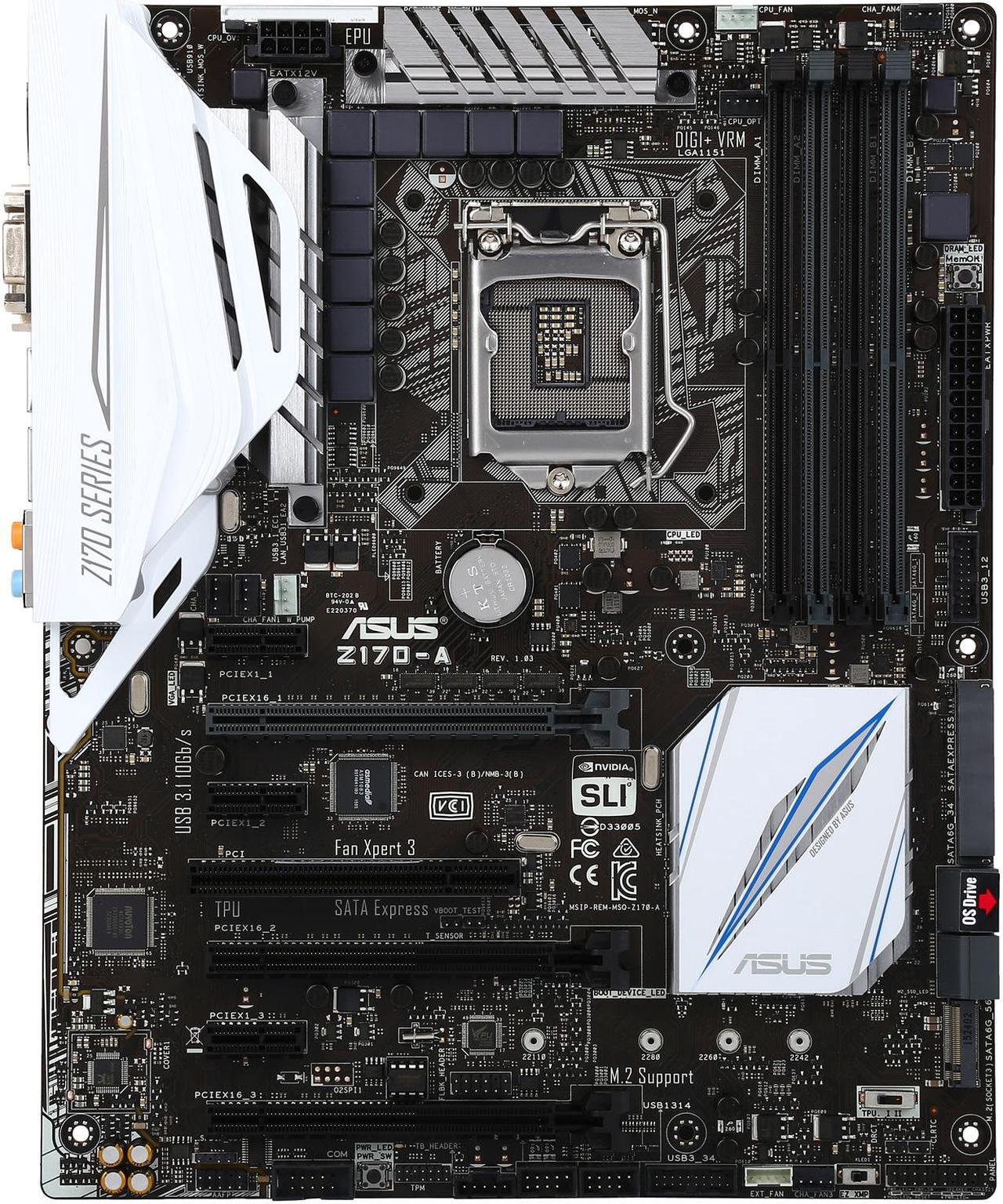 Alt view image 4 of 5 - ASUS Z170-A LGA 1151 Intel Z170 HDMI USB 3.1 USB 3.0 ATX Intel Motherboard
