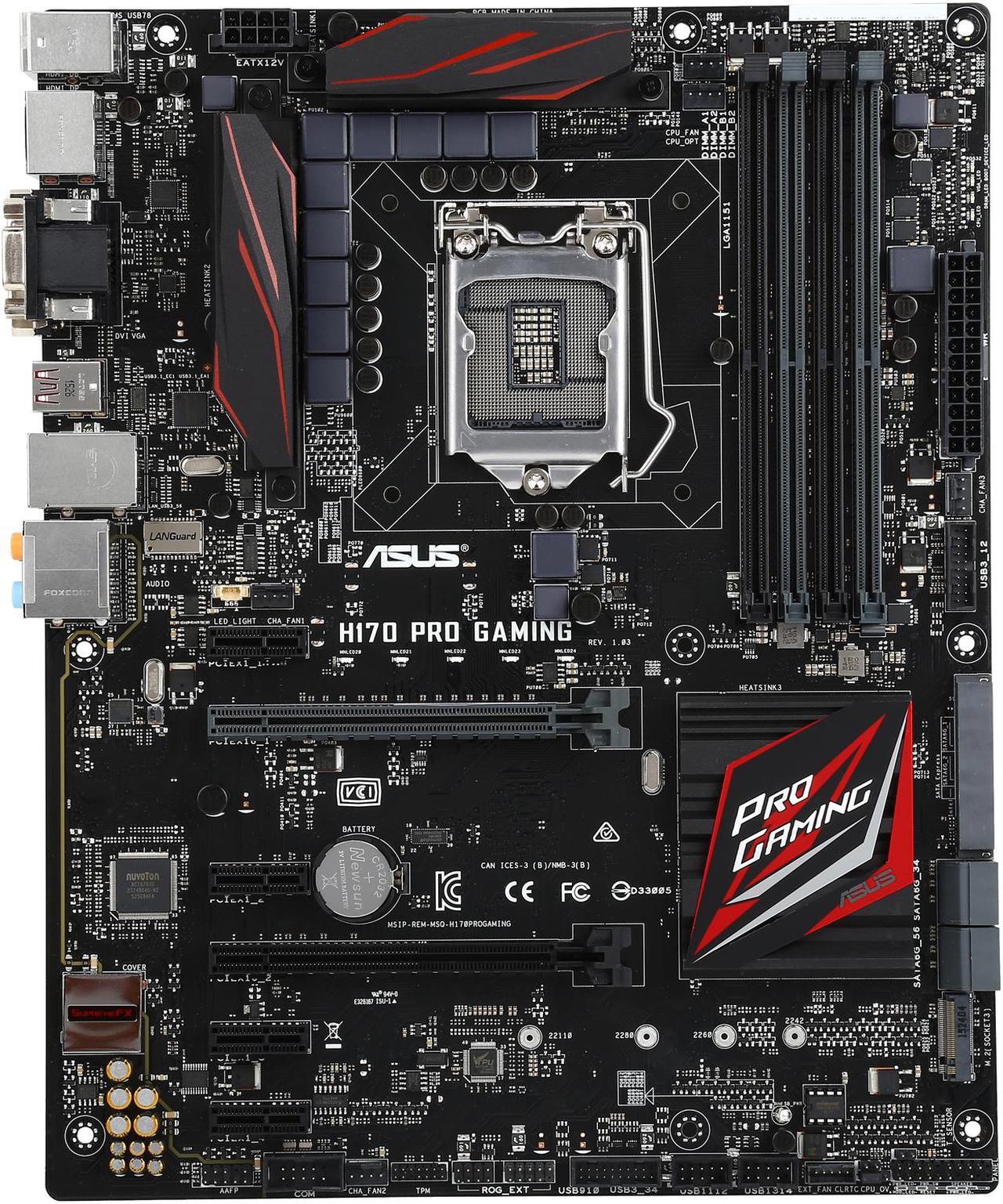 Alt view image 11 of 12 - ASUS H170 PRO GAMING LGA 1151 Intel H170 HDMI SATA 6Gb/s USB 3.1 ATX Intel Motherboard
