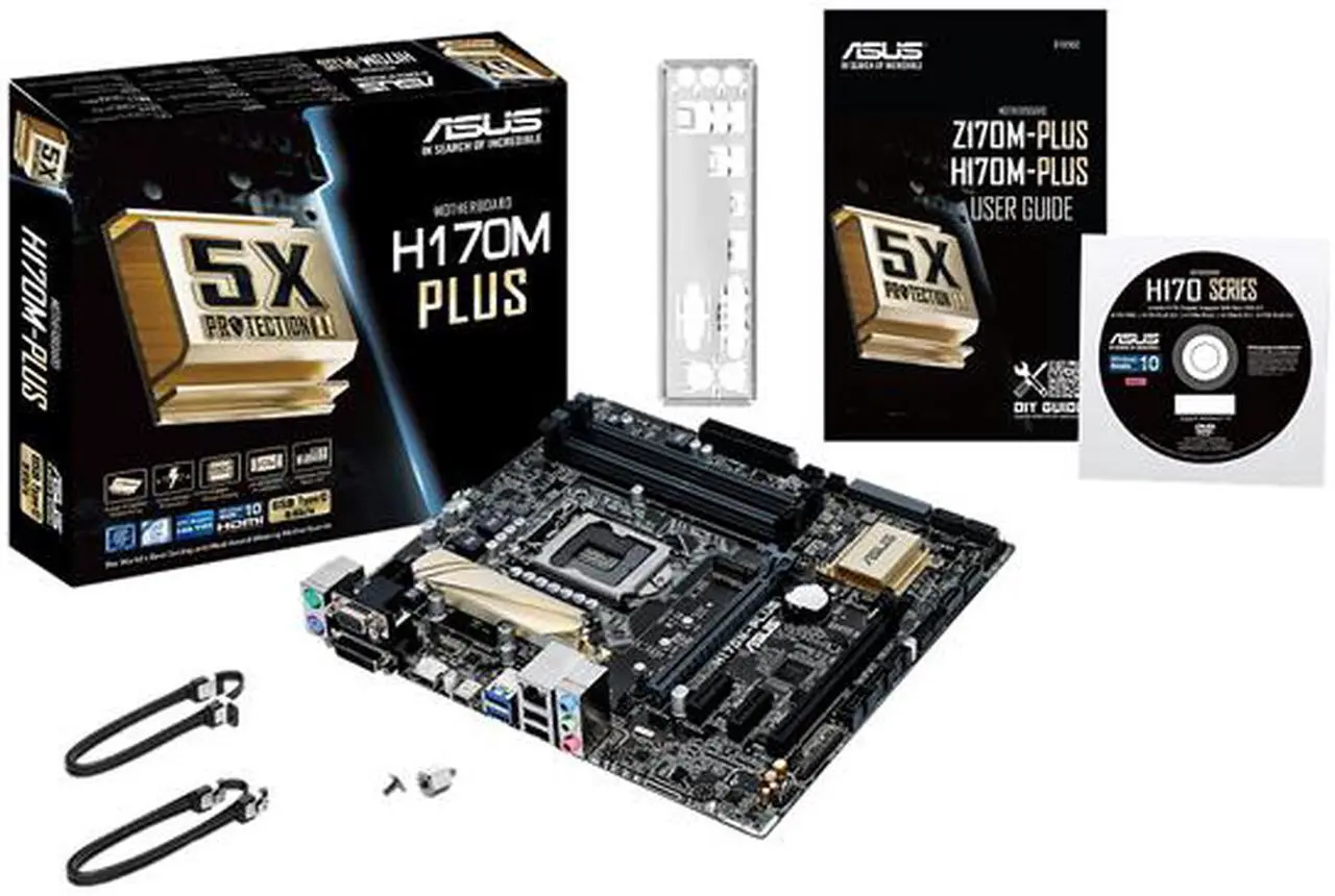 Alt view image 3 of 3 - ASUS H170M-PLUS/CSM LGA 1151 Intel H170 HDMI USB 3.0 Micro ATX Intel Motherboard