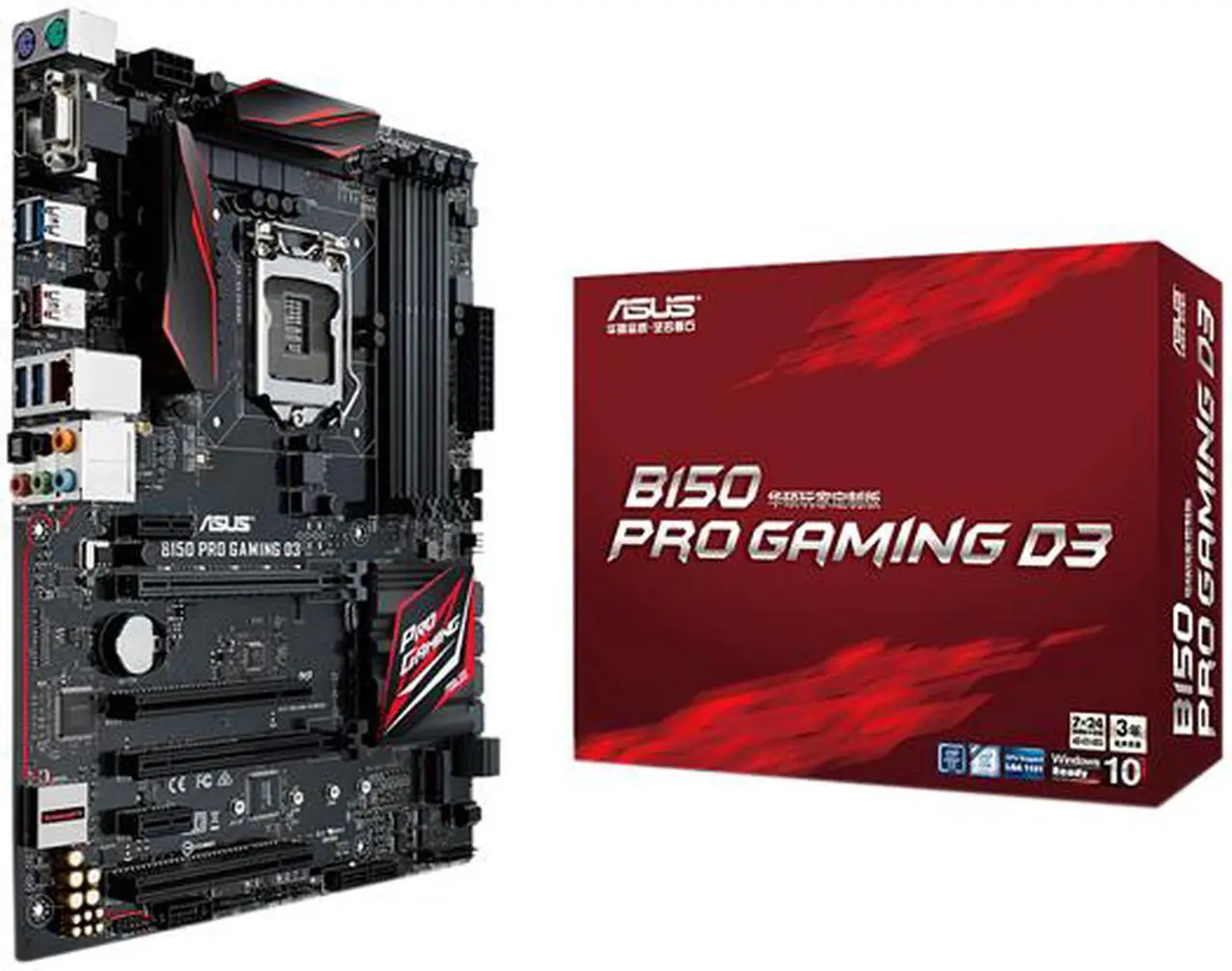 Alt view image 6 of 6 - ASUS B150 PRO GAMING D3 LGA 1151 Intel B150 HDMI USB 3.1 USB 3.0 ATX Intel Motherboard
