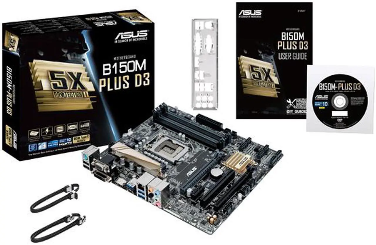 Alt view image 5 of 6 - ASUS B150M-PLUS D3 LGA 1151 Intel B150 HDMI USB 3.0 Micro ATX Intel Motherboard