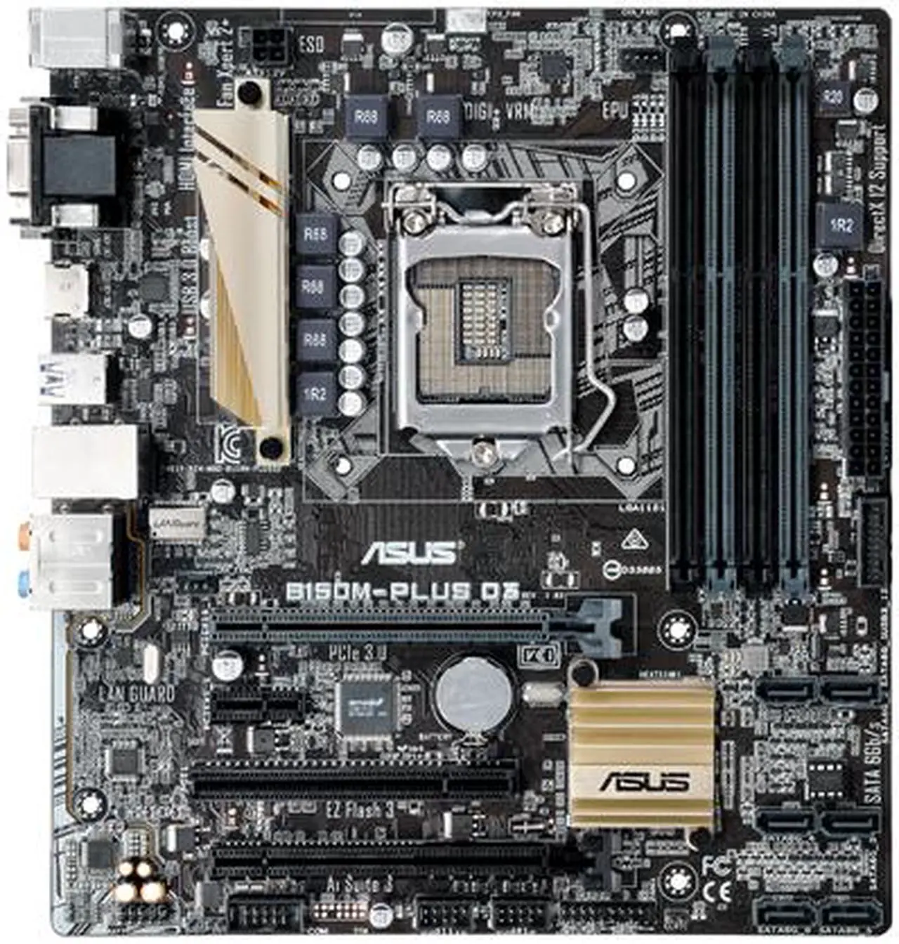 Alt view image 2 of 6 - ASUS B150M-PLUS D3 LGA 1151 Intel B150 HDMI USB 3.0 Micro ATX Intel Motherboard