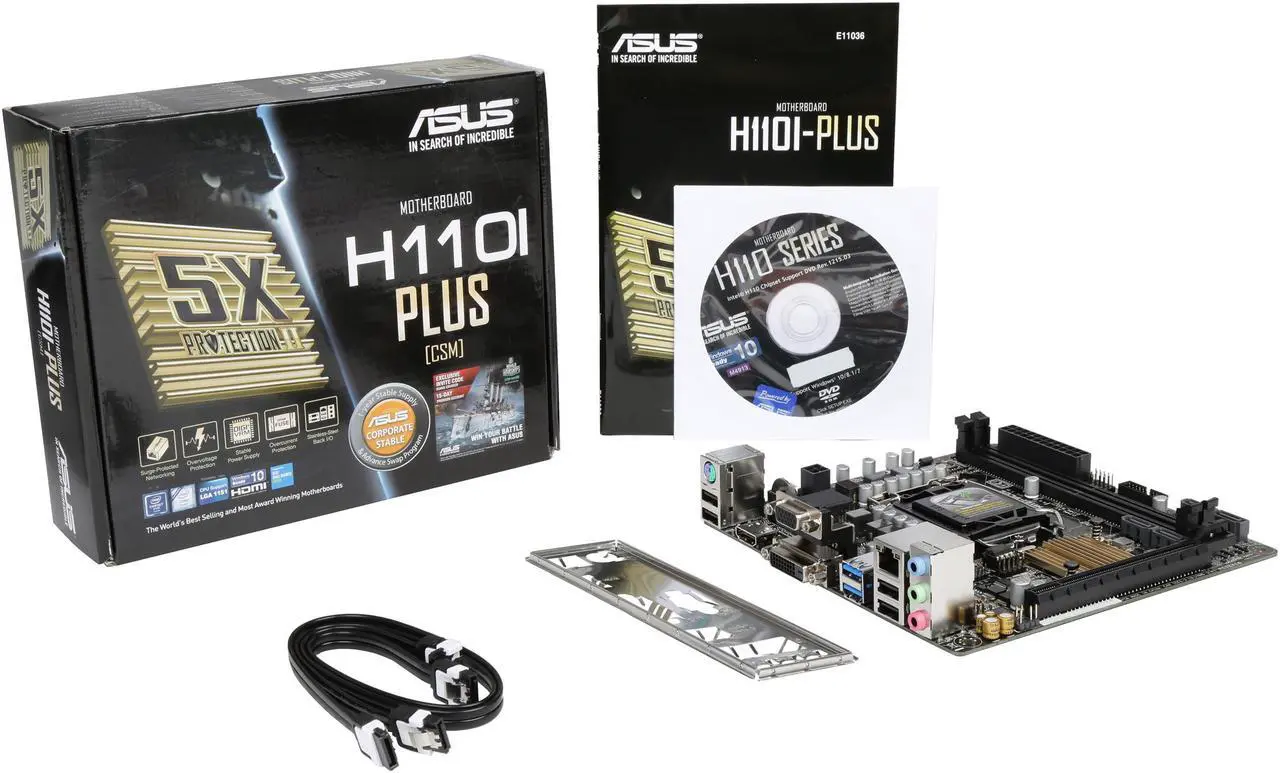 Alt view image 5 of 5 - ASUS H110I-PLUS/CSM LGA 1151 Intel H110 HDMI USB 3.1 Mini ITX Intel Motherboard