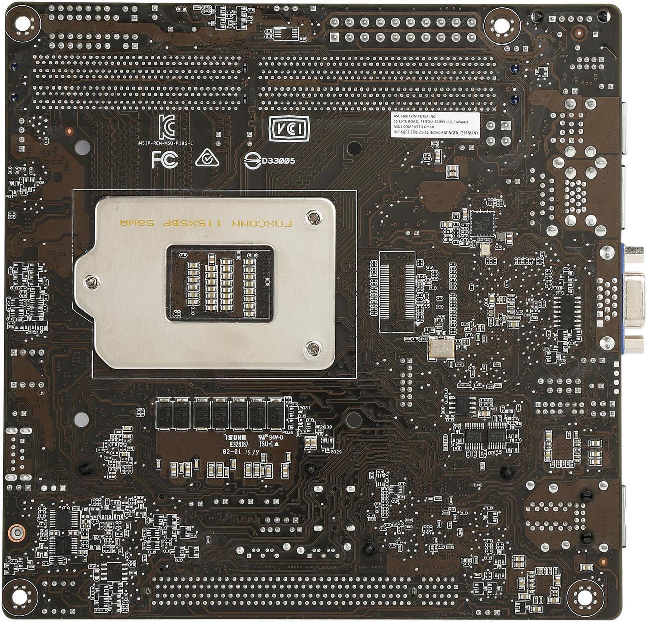 Alt view image 5 of 5 - ASUS P10S-I Mini ITX Server Motherboard LGA 1151 Intel C232