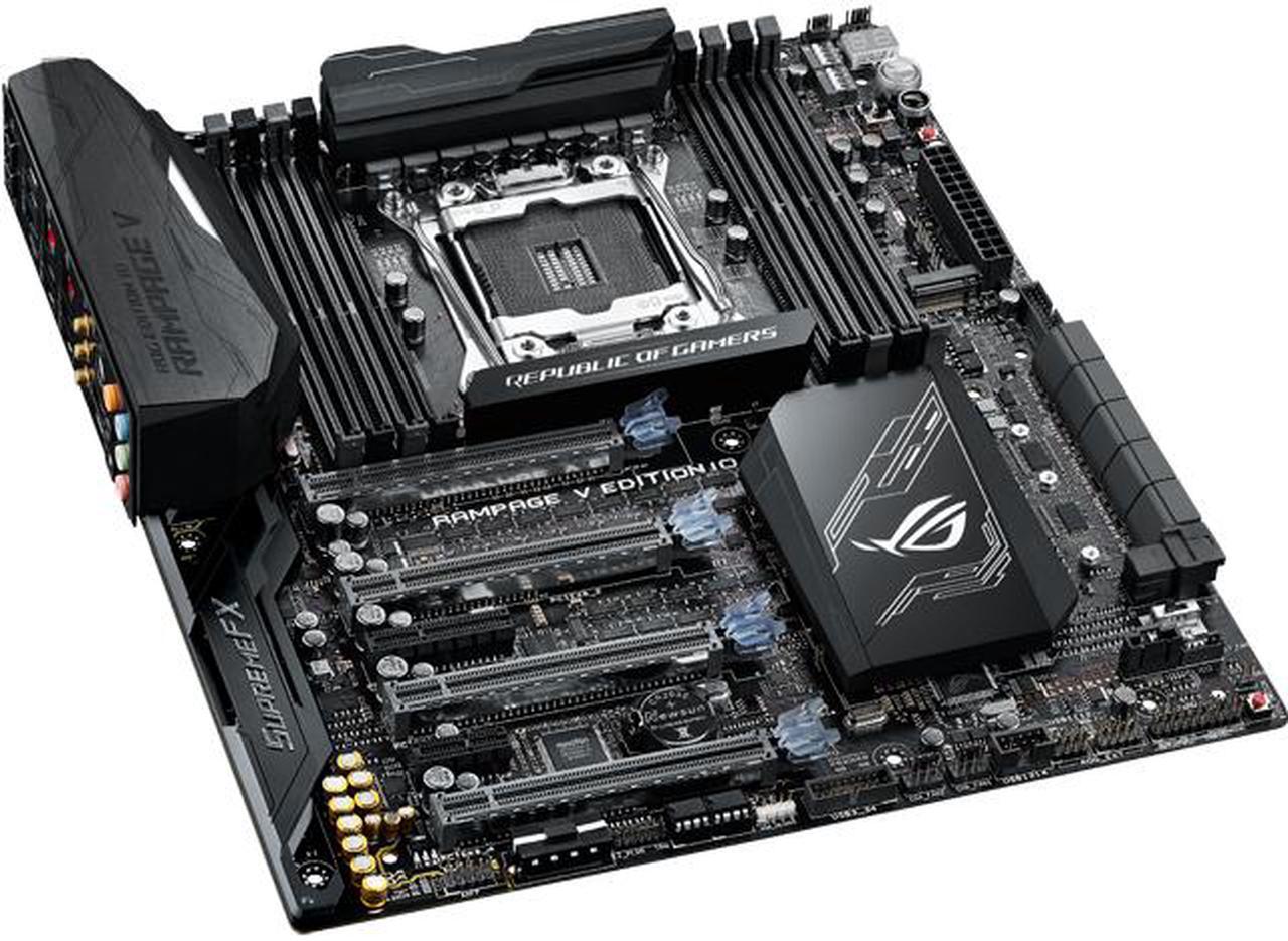 ASUS ROG RAMPAGE V EDITION 10 LGA 2011-v3 Intel X99 SATA 6Gb/s USB 3.1 Extended ATX Motherboards - Intel