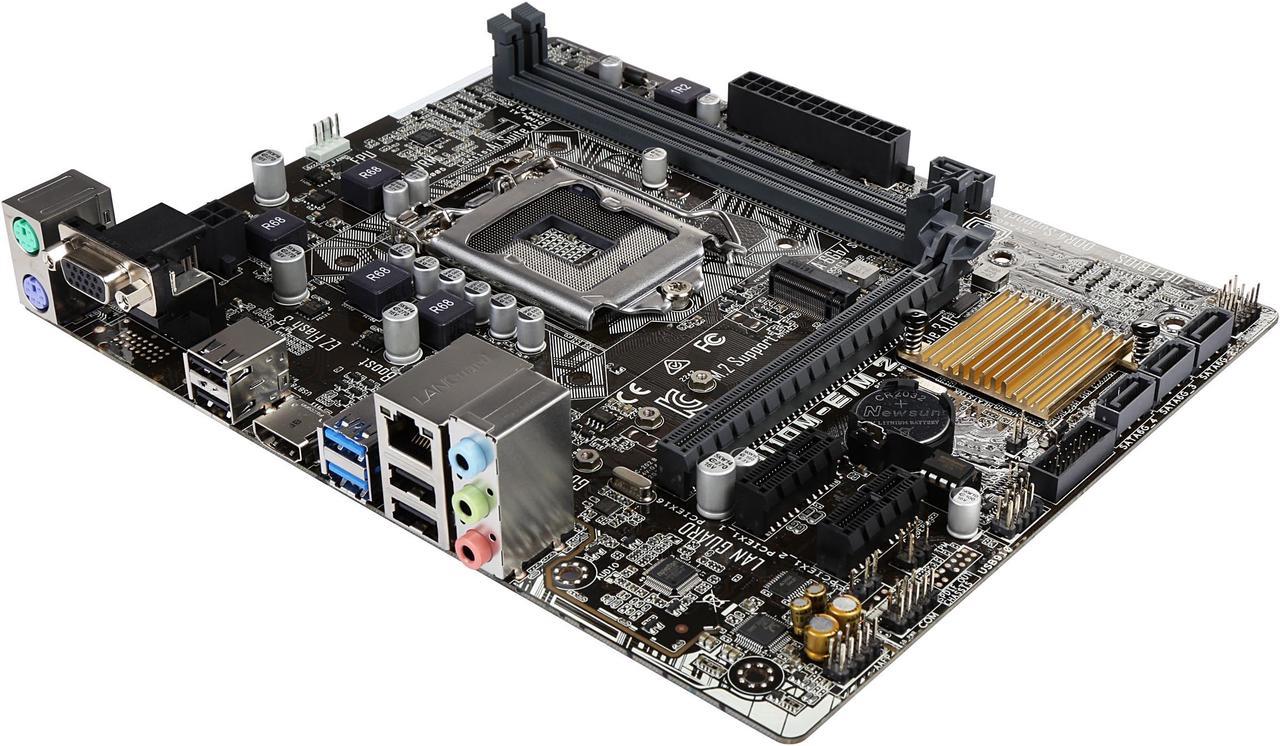 ASUS H110M-E/M.2 LGA 1151 Intel H110 HDMI SATA 6Gb/s USB 3.1 Micro ATX Motherboards - Intel