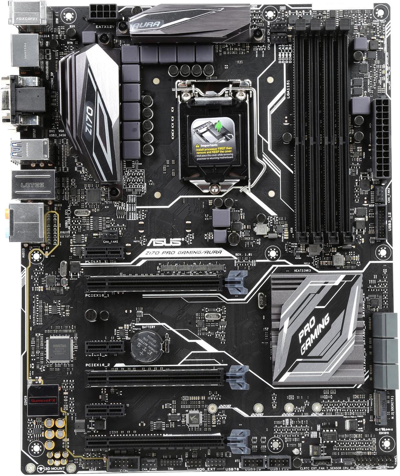 Alt view image 4 of 5 - ASUS Z170 Pro Gaming/AURA LGA 1151 Intel Z170 HDMI SATA 6Gb/s USB 3.1 USB 3.0 ATX Motherboards - Intel
