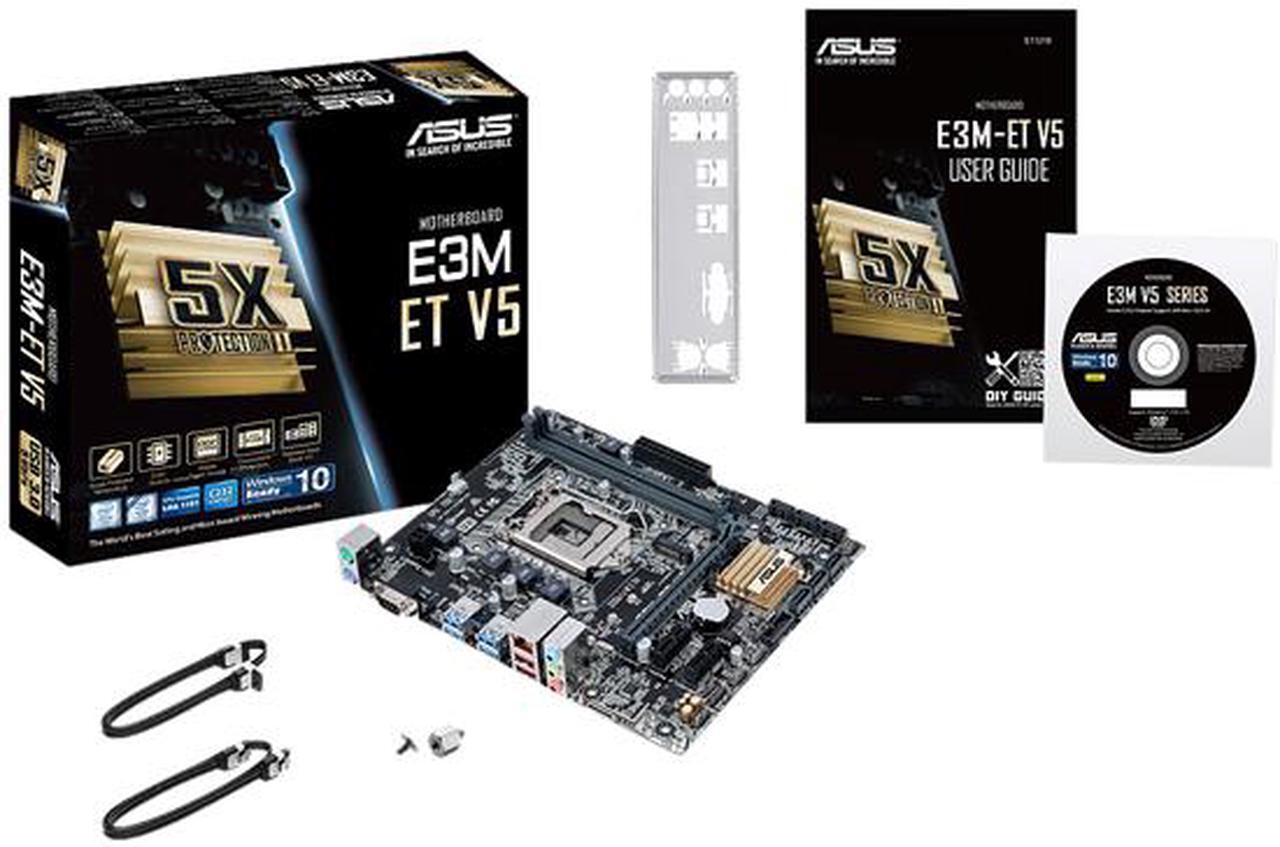 Alt view image 5 of 5 - ASUS E3M-ET V5 LGA 1151 Intel C232 SATA 6Gb/s USB 3.0 mATX Intel Motherboard