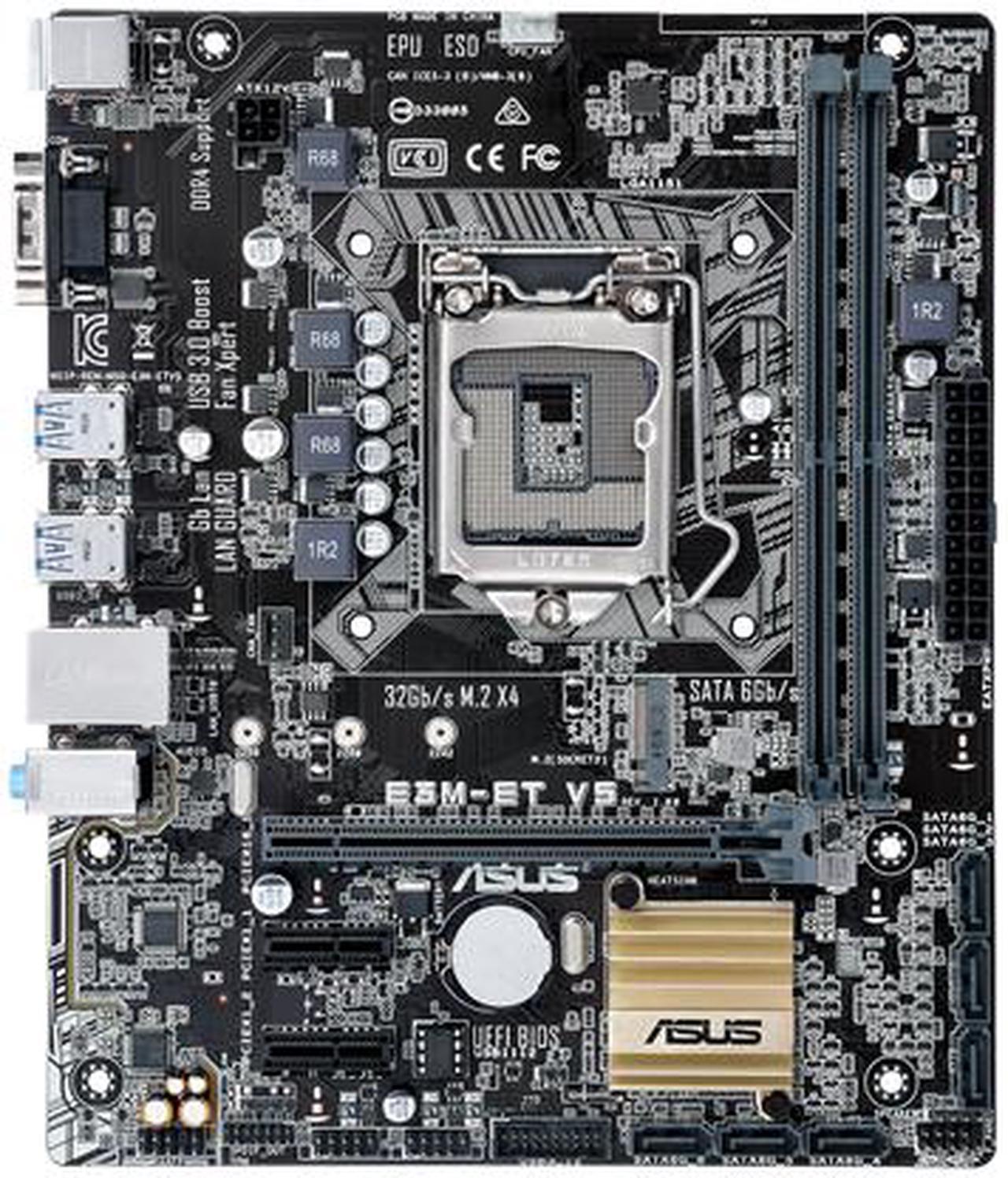 Alt view image 2 of 5 - ASUS E3M-ET V5 LGA 1151 Intel C232 SATA 6Gb/s USB 3.0 mATX Intel Motherboard