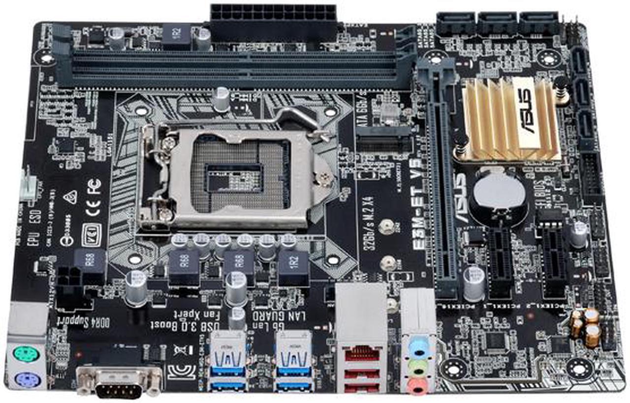 Alt view image 3 of 5 - ASUS E3M-ET V5 LGA 1151 Intel C232 SATA 6Gb/s USB 3.0 mATX Intel Motherboard