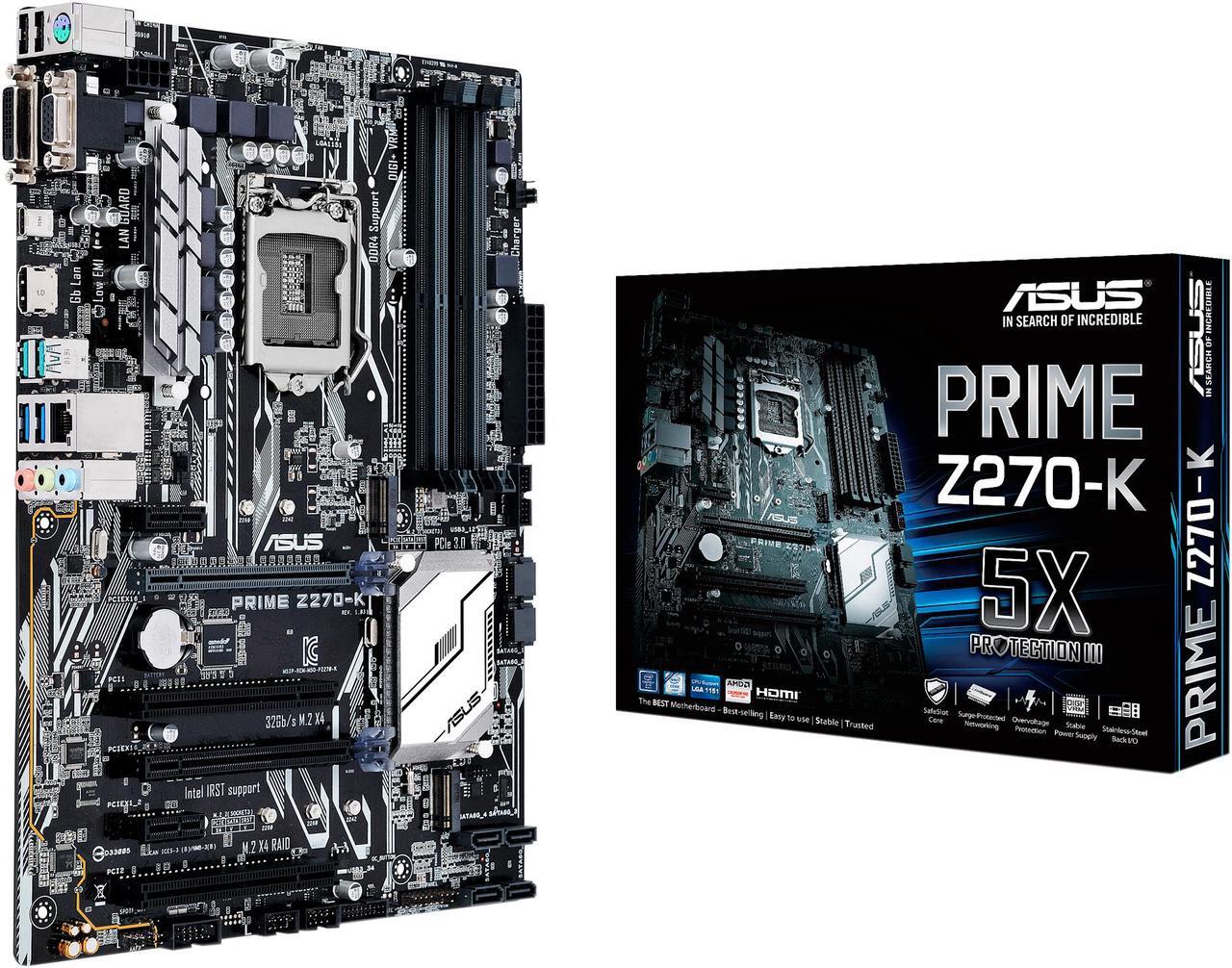 Alt view image 6 of 7 - ASUS Prime PRIME Z270-K LGA 1151 Intel Z270 HDMI SATA 6Gb/s USB 3.1 USB 3.0 ATX Motherboards - Intel