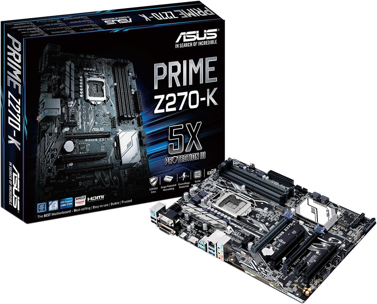 Alt view image 7 of 7 - ASUS Prime PRIME Z270-K LGA 1151 Intel Z270 HDMI SATA 6Gb/s USB 3.1 USB 3.0 ATX Motherboards - Intel