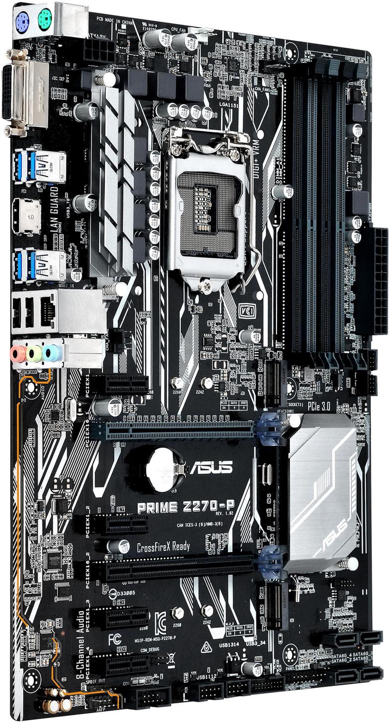 Alt view image 3 of 7 - ASUS PRIME Z270-P LGA 1151 Intel Z270 HDMI SATA 6Gb/s USB 3.0 ATX Motherboards - Intel