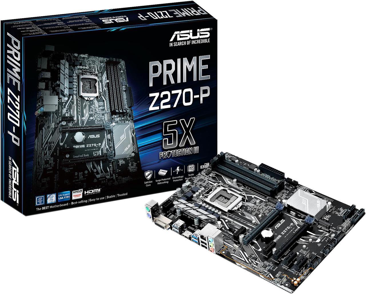 Alt view image 7 of 7 - ASUS PRIME Z270-P LGA 1151 Intel Z270 HDMI SATA 6Gb/s USB 3.0 ATX Motherboards - Intel