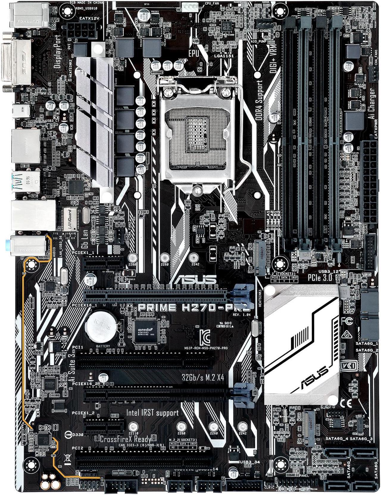 Alt view image 2 of 8 - ASUS PRIME H270-PRO LGA 1151 Intel H270 HDMI USB 3.1 ATX Motherboards - Intel