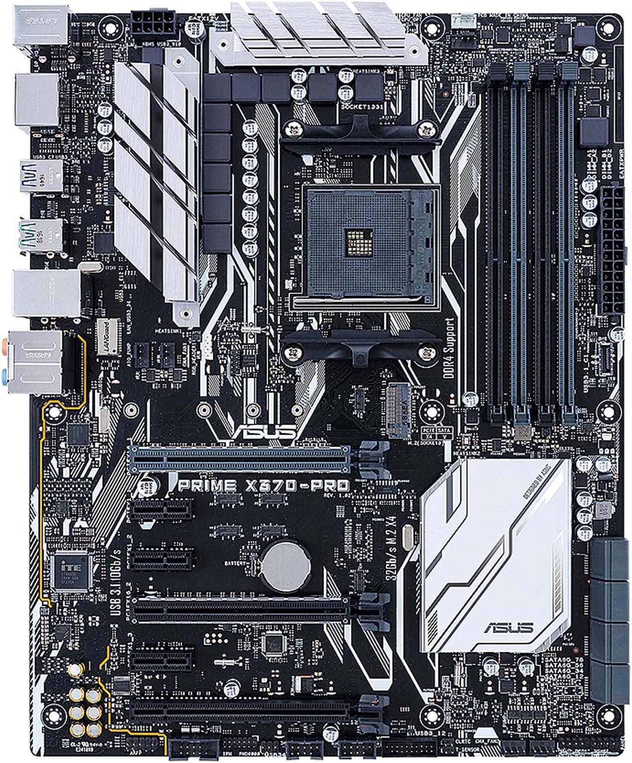 ASUS Prime X370-Pro AM4 AMD X370 SATA 6Gb/s USB 3.1 HDMI ATX Motherboards - AMD