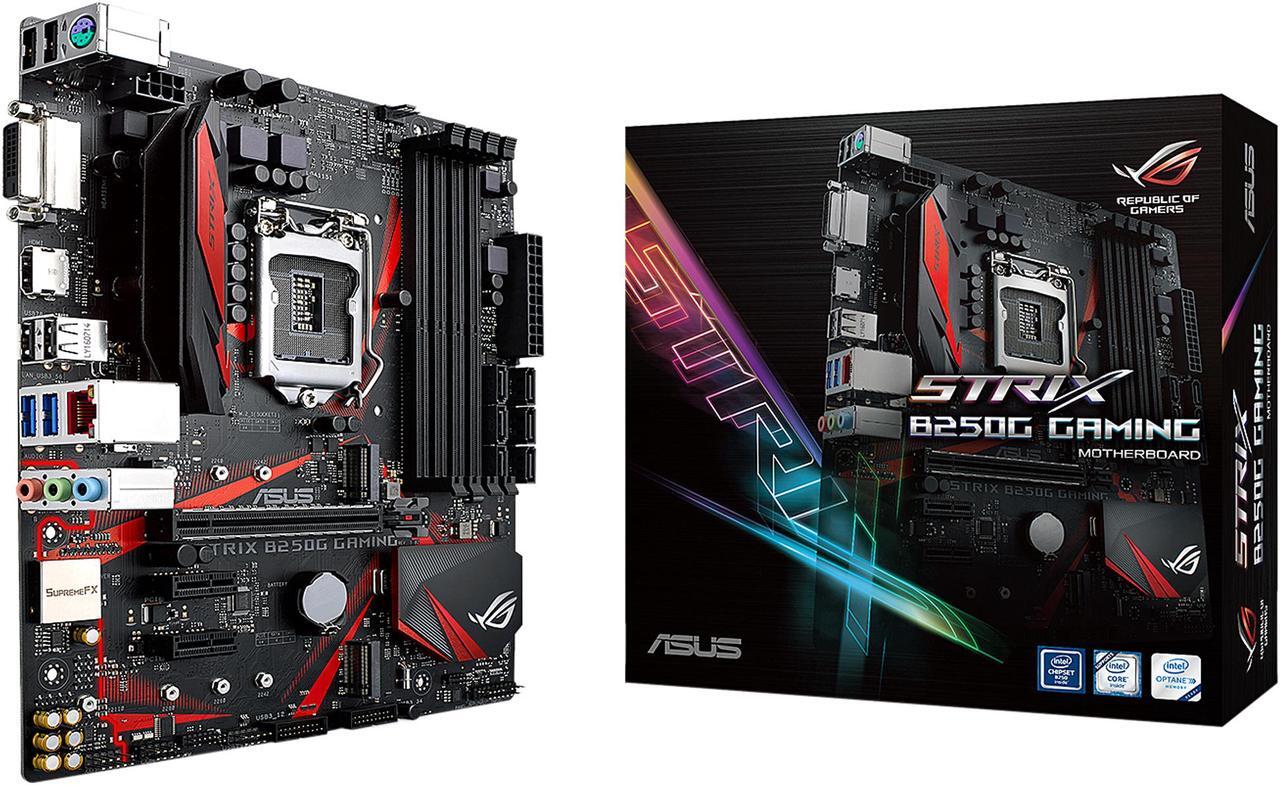 Alt view image 7 of 7 - ASUS ROG STRIX B250G GAMING LGA1151 DDR4 HDMI DVI M.2 Micro-ATX Motherboard with USB 3.1