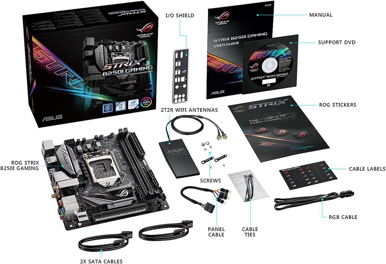 Alt view image 6 of 7 - ASUS ROG Strix B250I Gaming LGA 1151 HDMI USB 3.1 Mini ITX Intel Motherboard