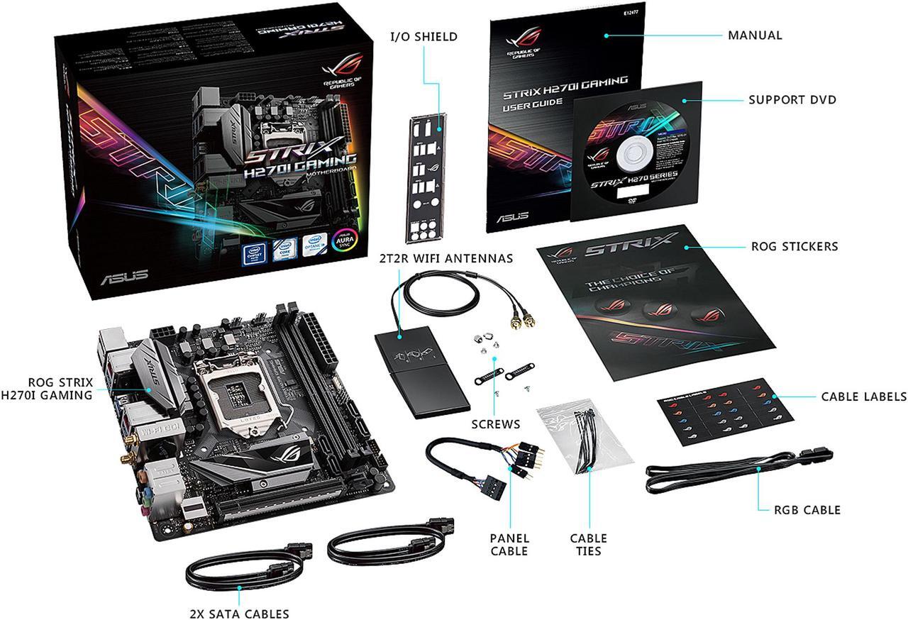 Alt view image 6 of 7 - ASUS ROG STRIX H270I GAMING LGA 1151 HDMI USB 3.1 Mini ITX Intel Motherboard