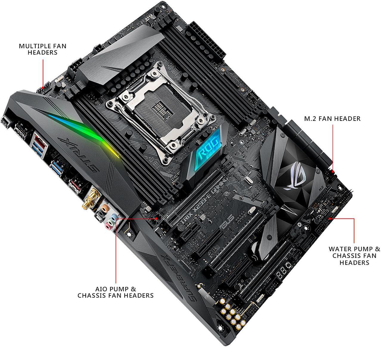 Alt view image 4 of 6 - ASUS ROG STRIX X299-E GAMING LGA2066 DDR4 M.2 USB 3.1 802.11 AC WI-FI X299 ATX Motherboard for Intel Core i9 and i7 X-Series Processors