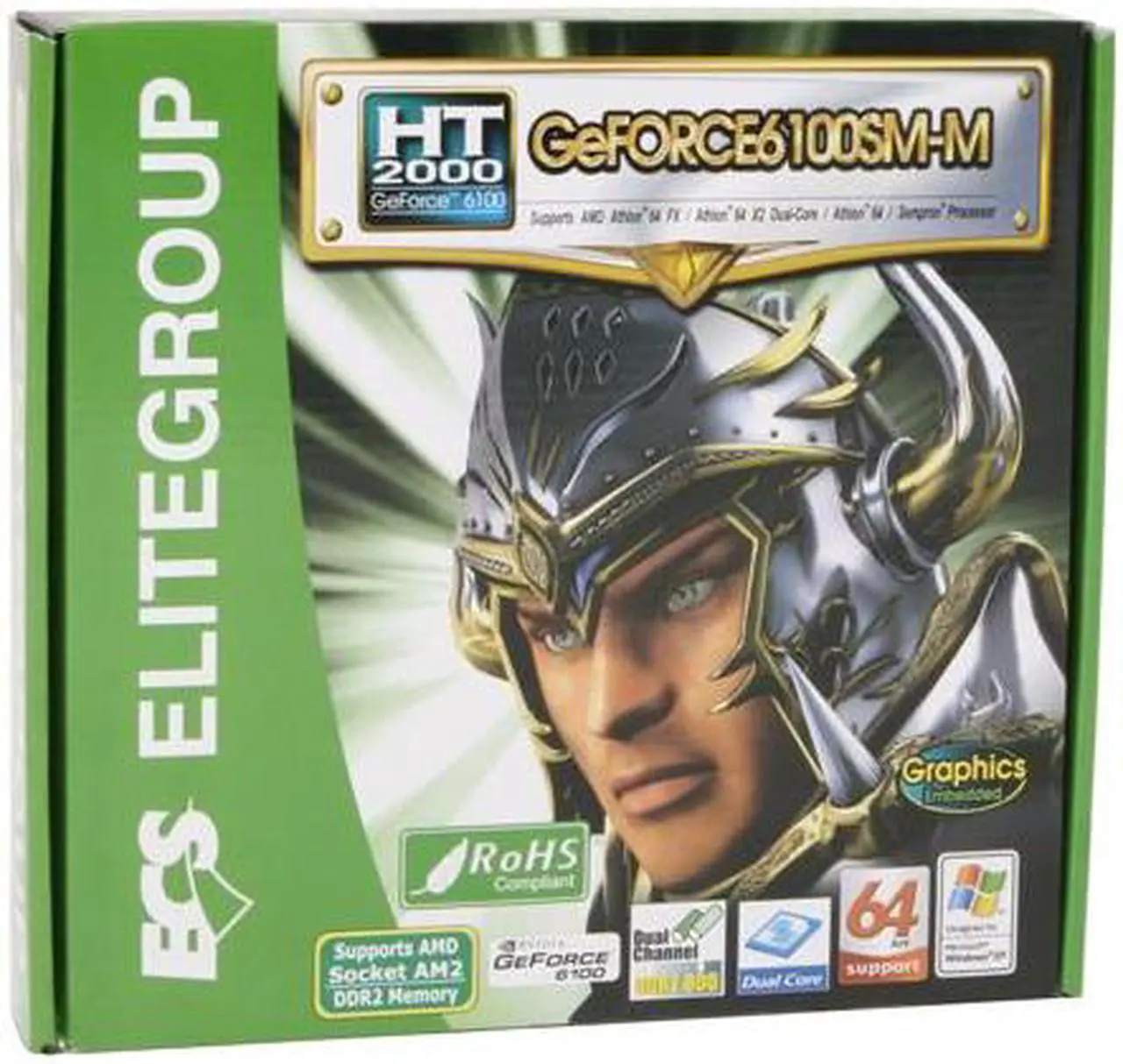 Alt view image 7 of 7 - ECS GeForce6100SM-M (1.0) AM2 NVIDIA GeForce 6100S Micro ATX AMD Motherboard