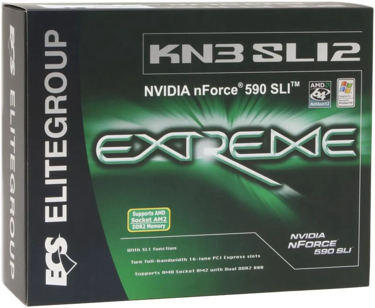 Alt view image 7 of 7 - ECS KN3 SLI2 (1.0) AM2 NVIDIA nForce 590 SLI MCP ATX AMD Motherboard