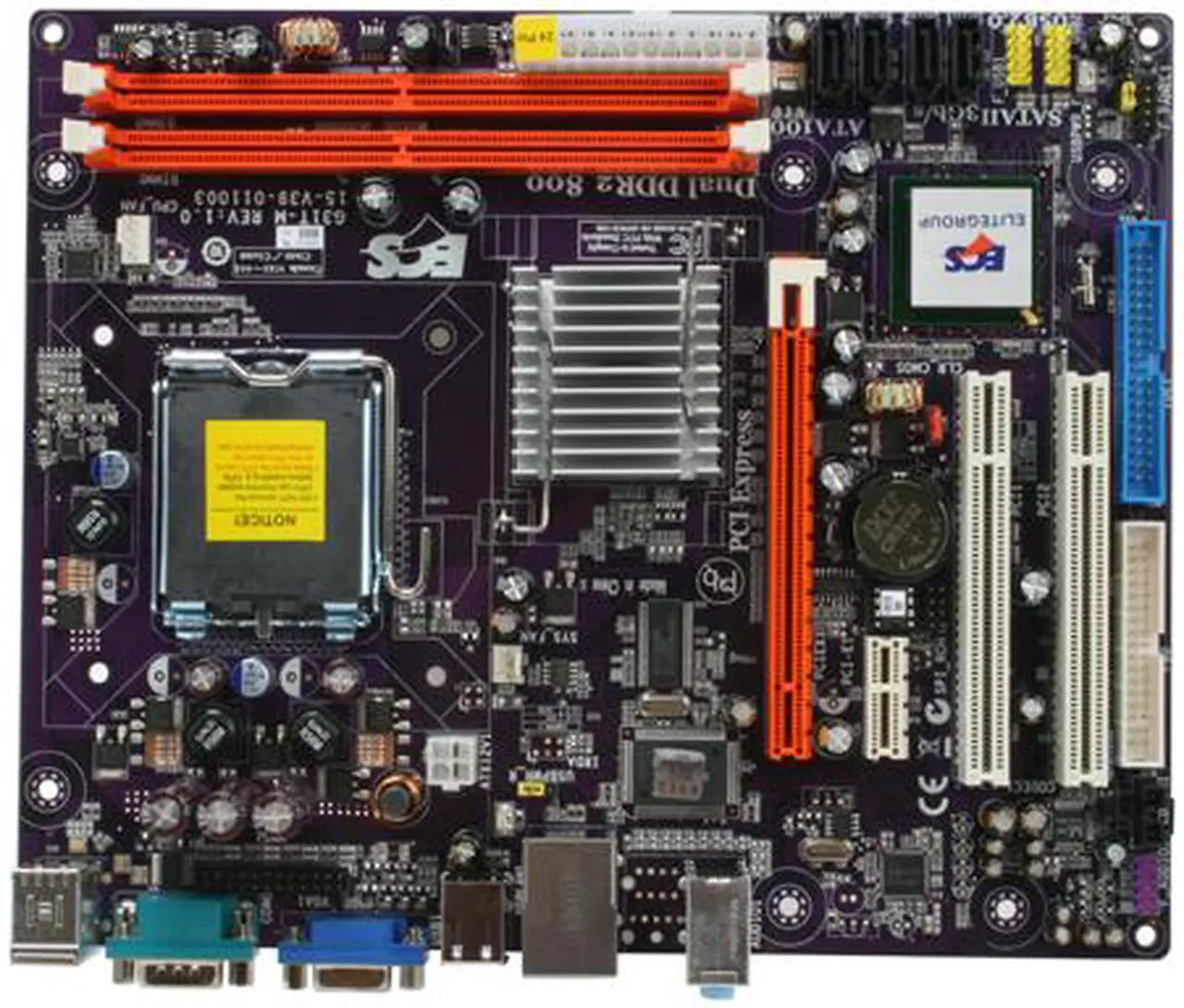 Alt view image 3 of 5 - ECS G31T-M(1.0) LGA 775 Intel G31 Micro ATX Intel Motherboard